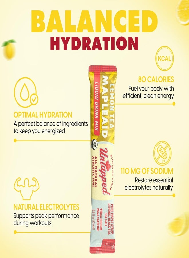 Untapped Lemon Tea Mapleaid - 20 Single-Serve Packets | Organic Maple Syrup, Lemon Juice & Black Tea | Running Fuel with Energizing Electrolytes & Caffeine | Naturally Powered by Pure Vermont Maple - Image 3